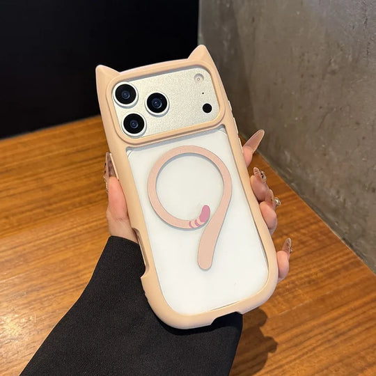 Katzenohr Clear Case für iPhone 17 16 15 Pro Max 14 Plus Air 12 13 11 9