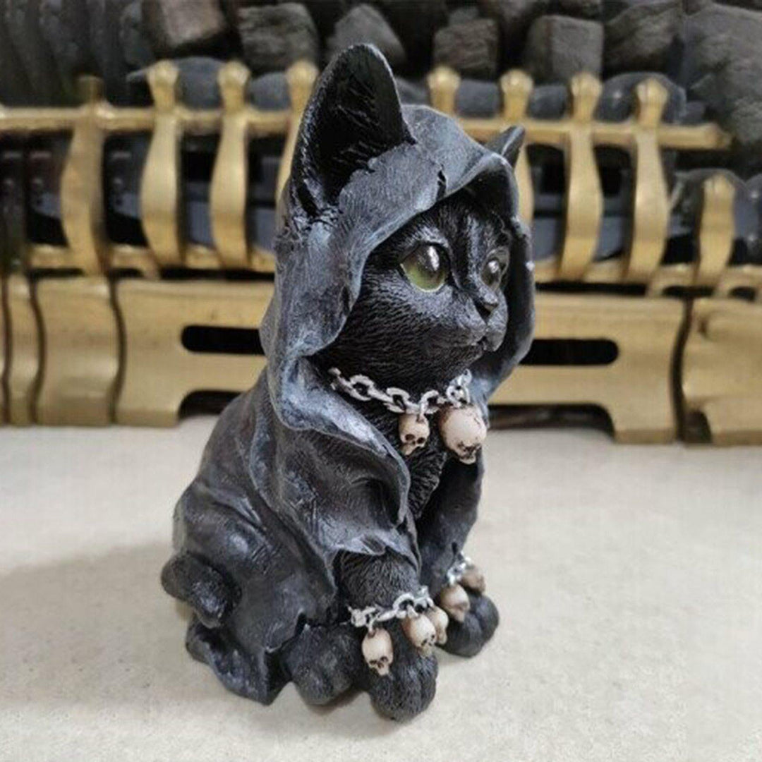 Katzenstatue Dekor für Halloween 2
