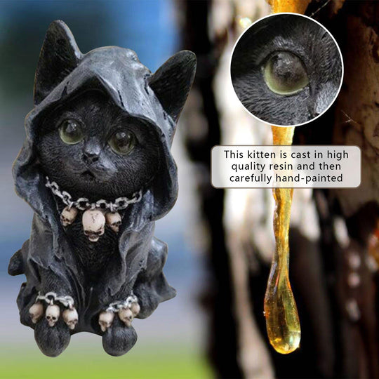 Katzenstatue Dekor für Halloween 3