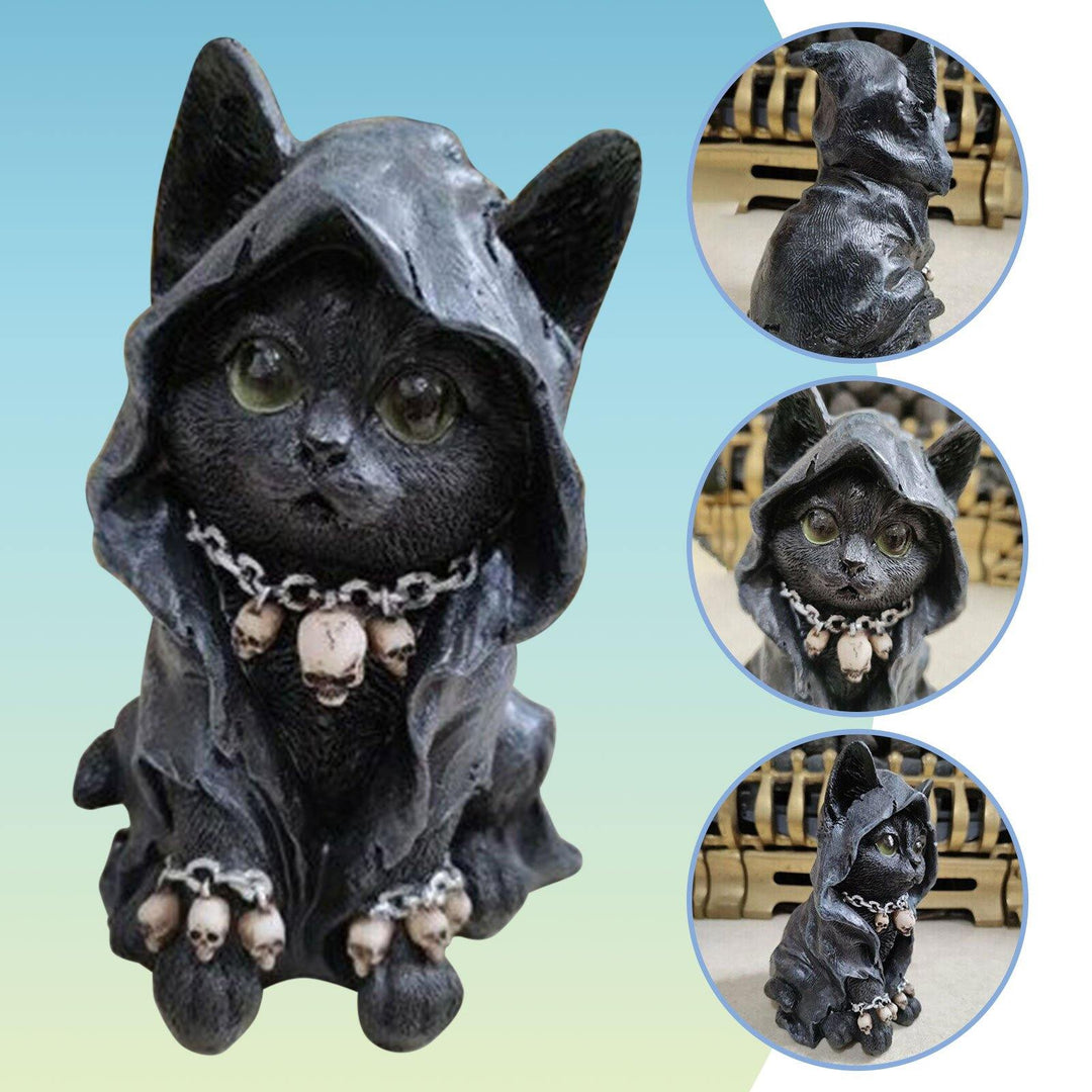 Katzenstatue Dekor für Halloween 4