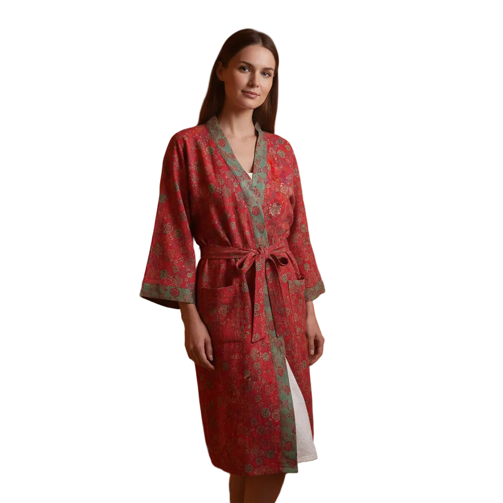 Kimono-Bademantel für Damen im entspannten Stil 1