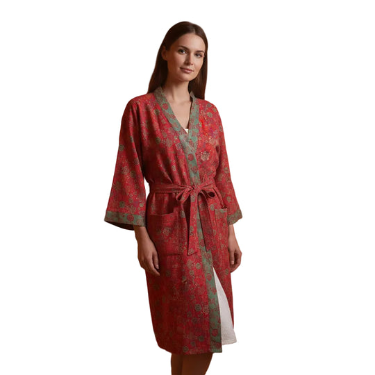 Kimono-Bademantel für Damen im entspannten Stil 1