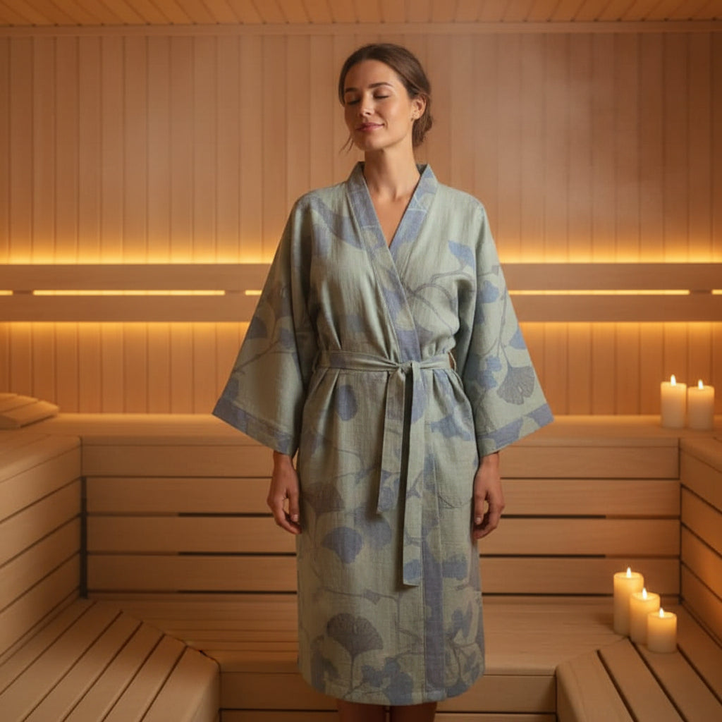 Kimono-Bademantel für Damen im entspannten Stil 2