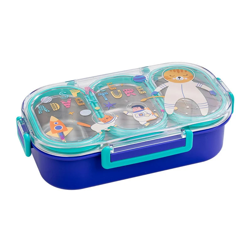 Kinder Bento-Lunchbox Weltraum-Design mit Fächern 0