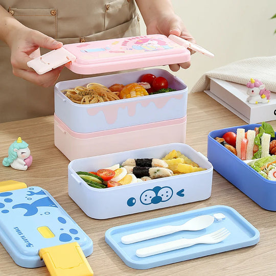 Kinder Bento-Lunchbox mit Dinosaurier-Motiv Mehrteilig 2