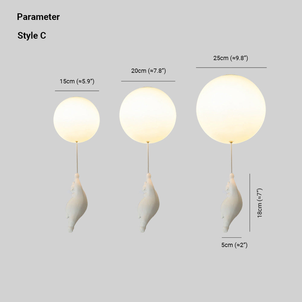 Kinder Deckenleuchte Bär und Ballon LED Pendelleuchte für Spielzimmer 6