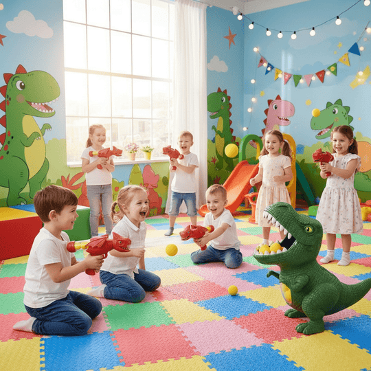 Kinder Dinosaurier Schießspiel mit Zielscheibe 1