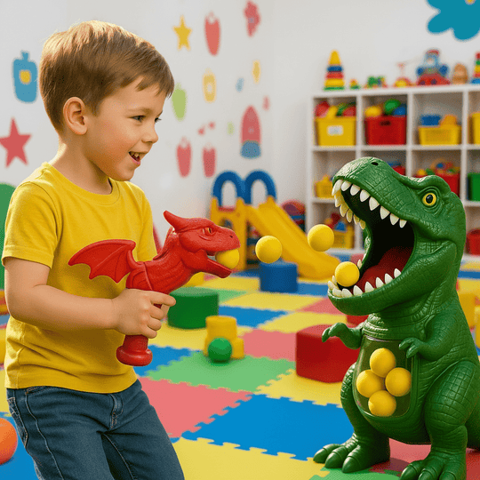 Kinder Dinosaurier Schießspiel mit Zielscheibe 2