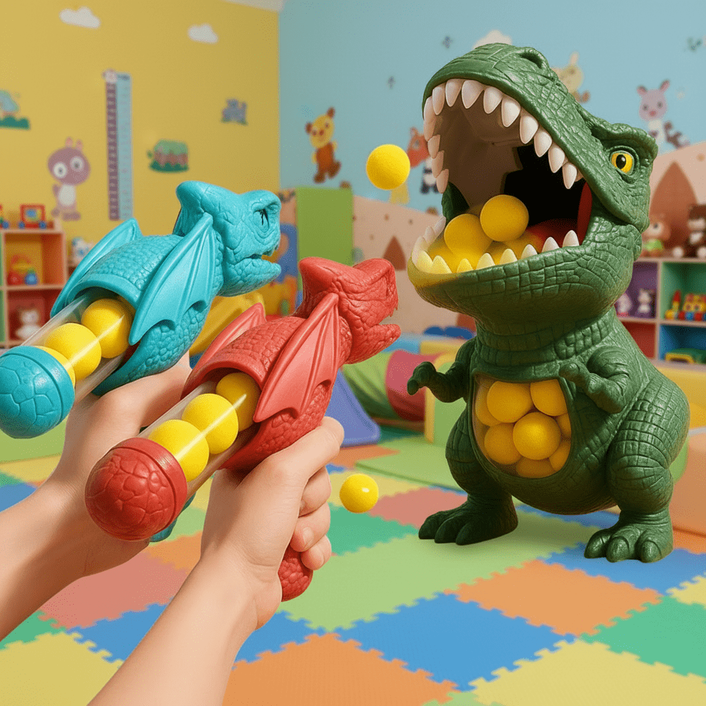 Kinder Dinosaurier Schießspiel mit Zielscheibe 4