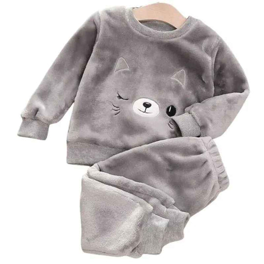 Kinder Fleece-Pyjama Set für den Winter 0