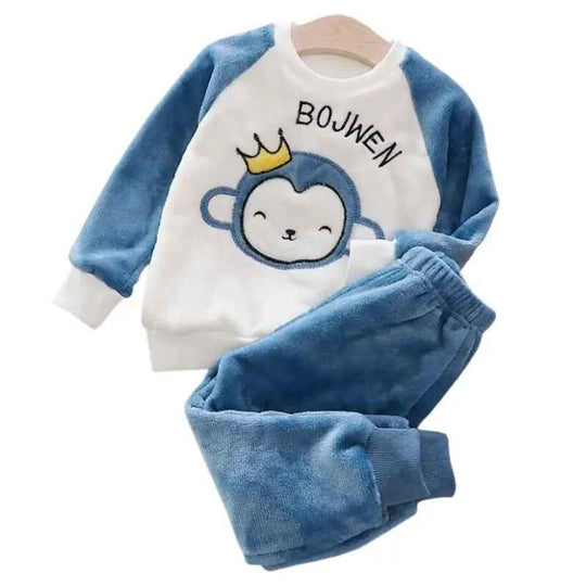 Kinder Fleece-Pyjama Set für den Winter 2