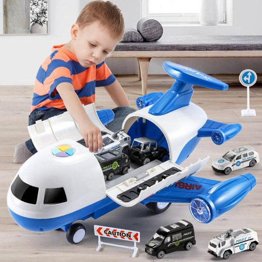 Kinder Flugzeug-Spielset 3-in-1 für Polizei, Bau und Feuerwehr 1