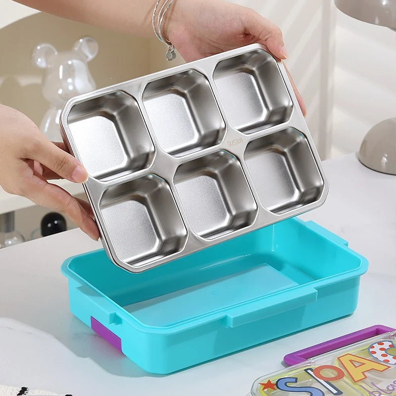 Kinder Lunchbox mit mehreren Fächern Weltraumdesign 2