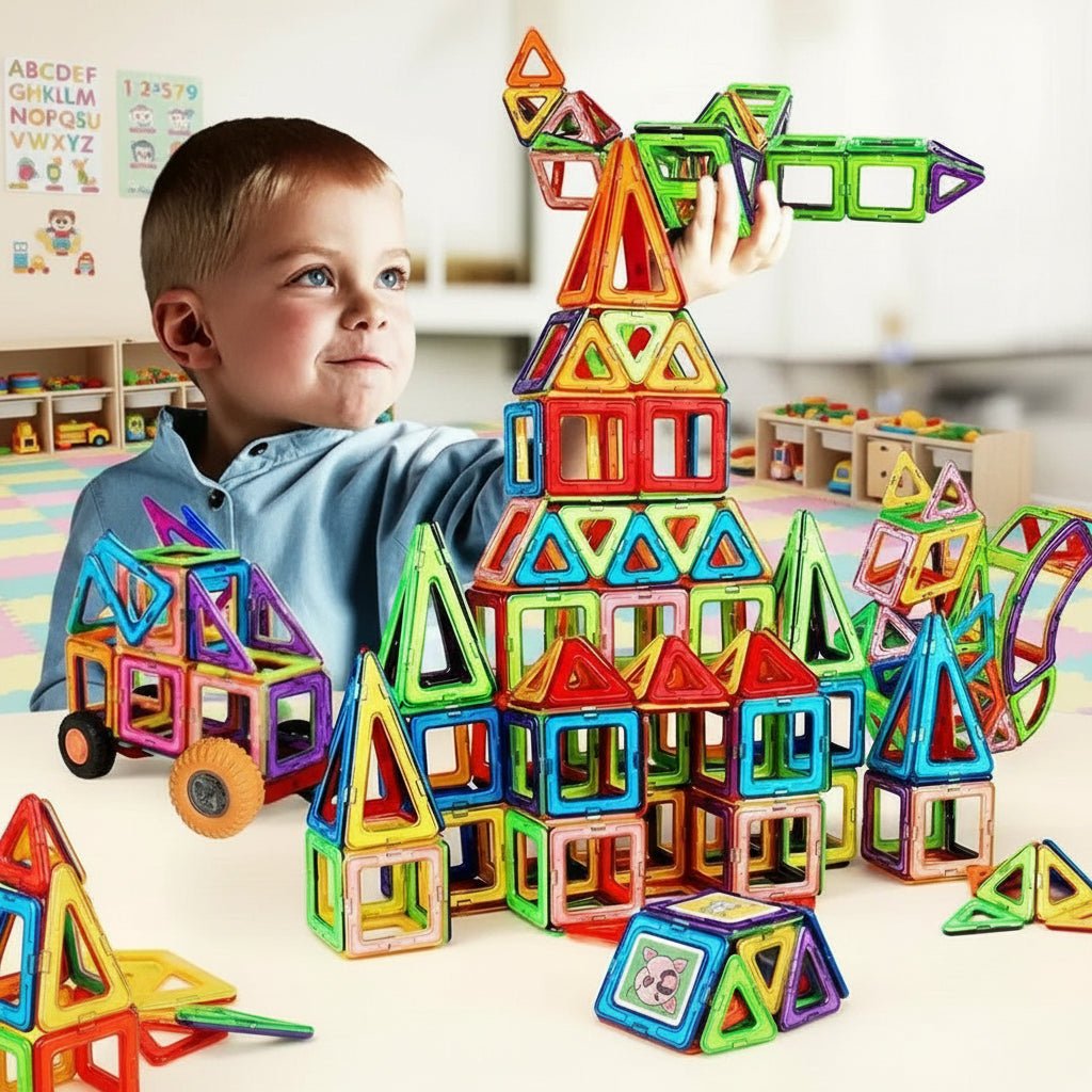Kinder Magnet Bausteine Kreatives Set für Unendlichen Spielspaß 3