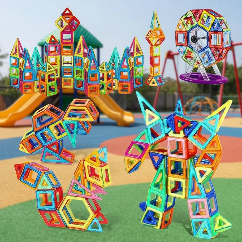 Kinder Magnet Bausteine Kreatives Set für Unendlichen Spielspaß 4