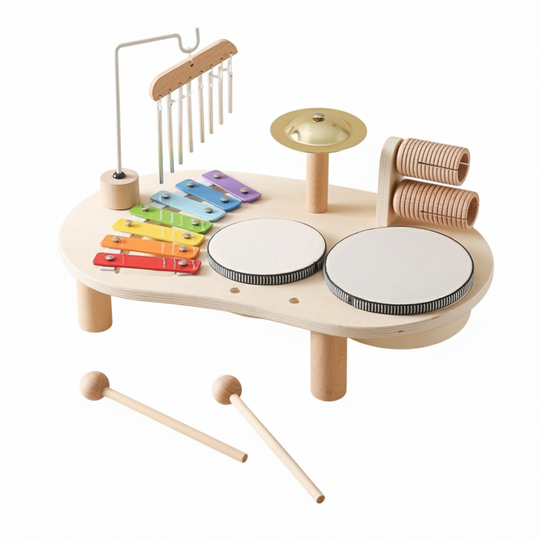 Kinder Musiktisch mit Schlagzeug und Xylophon 1