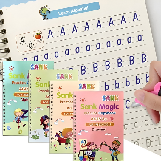 Kinder Nachverfolgungsbuch-Set Mit Alphabet, Zahlen, Mathematik Und Zeichnen 0
