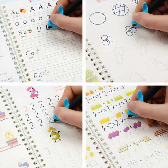 Kinder Nachverfolgungsbuch-Set Mit Alphabet, Zahlen, Mathematik Und Zeichnen 3