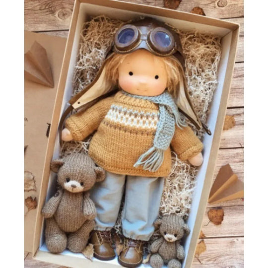 Kinder Plüschpuppe Handgemacht Kawaii Design 40
