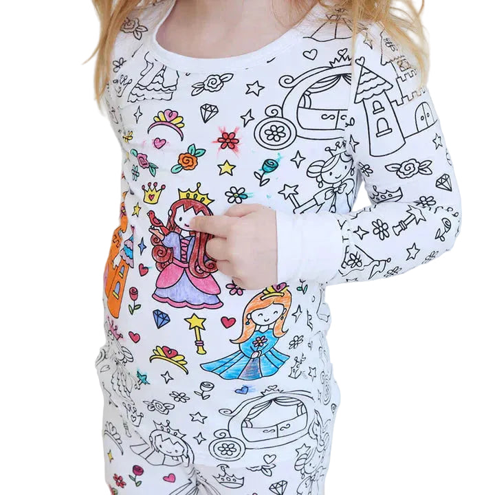 Kinder Pyjama Kreativ Mit Malspaß für Jungen und Mädchen 0