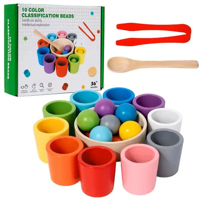 Kinder Regenbogenbälle Set Montessori für Kreatives Lernen und Feinmotorik 1