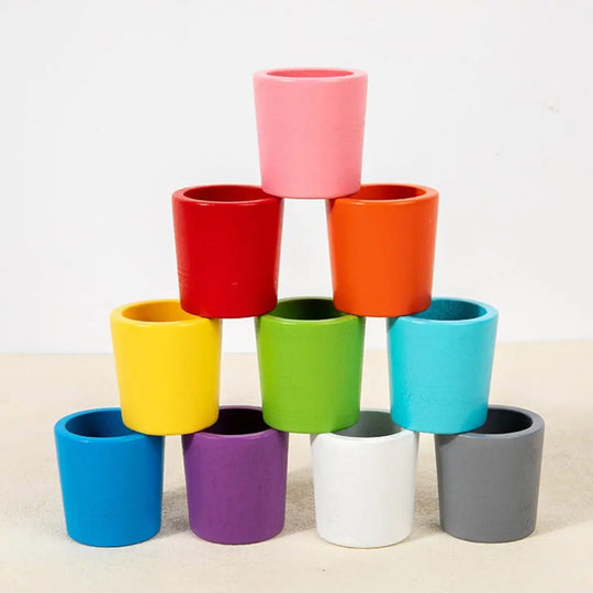 Kinder Regenbogenbälle Set Montessori für Kreatives Lernen und Feinmotorik 4