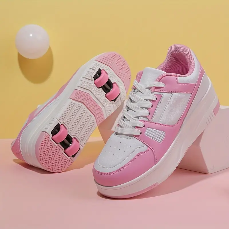 Kinder Rollschuhe Abnehmbare Räder Rollo Sneakers für Abenteuer 0