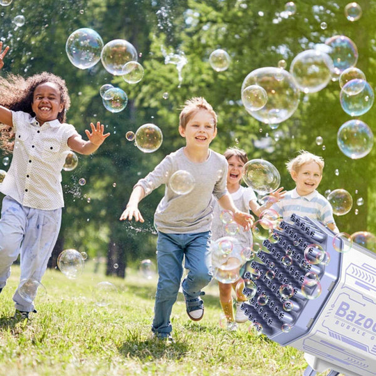 Kinder Seifenblasenmaschine GlowBubble mit LED-Beleuchtung für Partys und Spielnachmittage 1