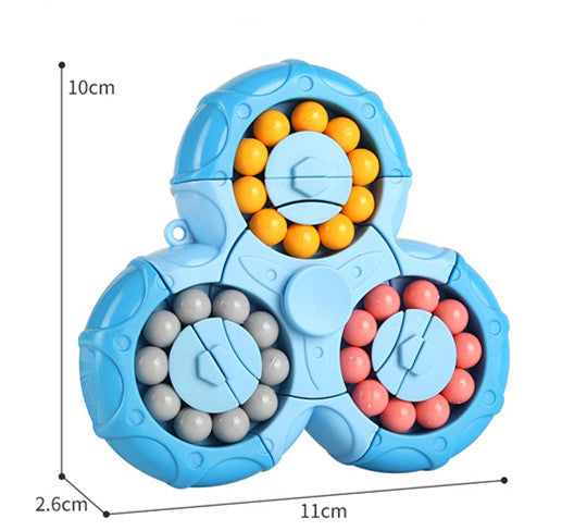 Kinder Spielzeug 2-in-1 Fidget Spinner und Zauberwürfel für Kreativität und Konzentration 4