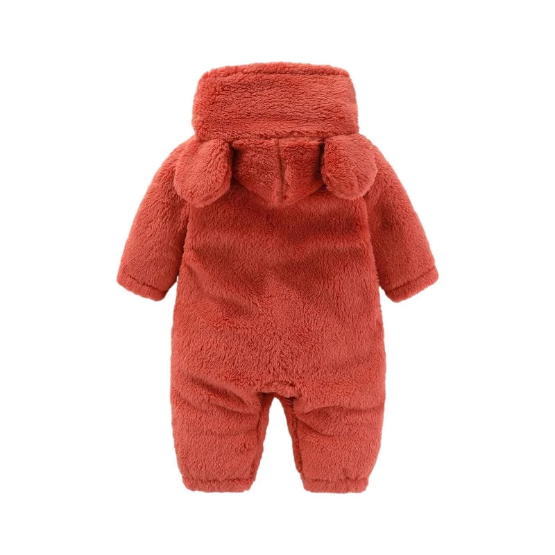 Kinder Teddy-Overall mit Kapuze und Ohren 3