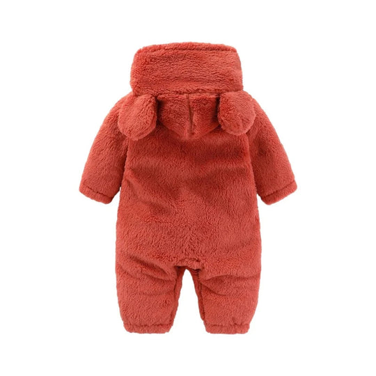 Kinder Teddy-Overall mit Kapuze und Ohren 3