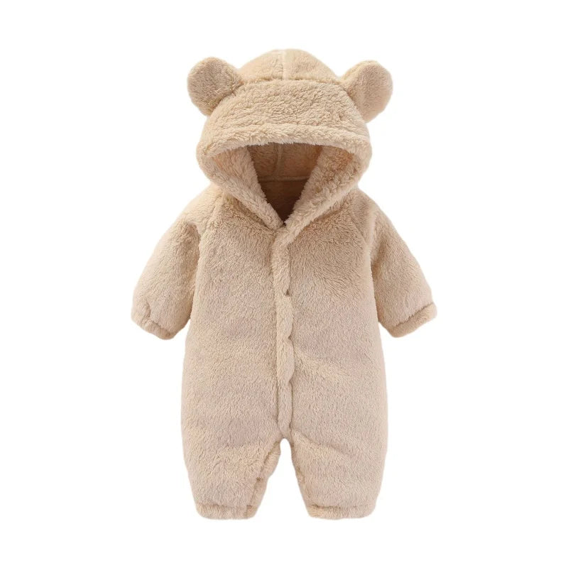 Kinder Teddy-Overall mit Kapuze und Ohren 4