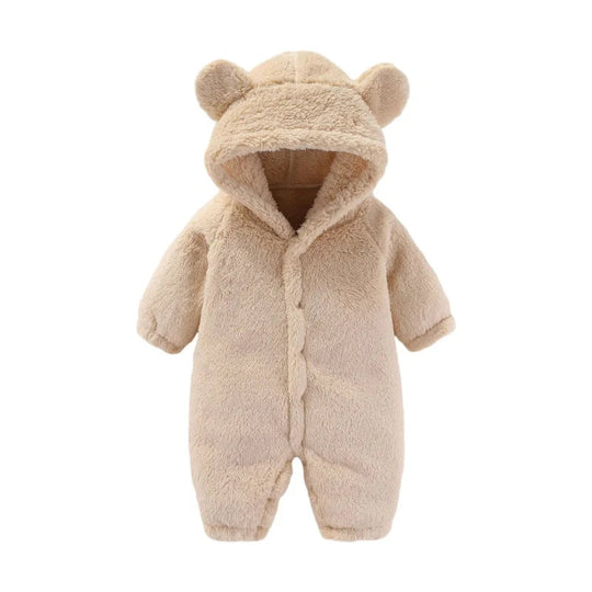 Kinder Teddy-Overall mit Kapuze und Ohren 4
