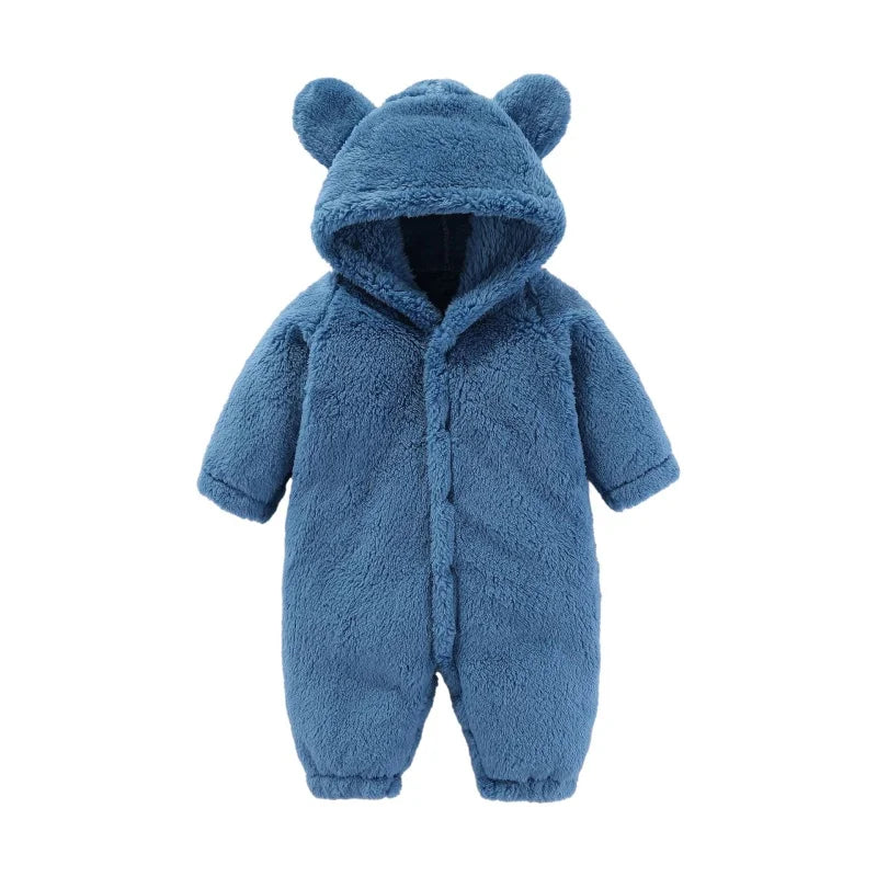 Kinder Teddy-Overall mit Kapuze und Ohren 5