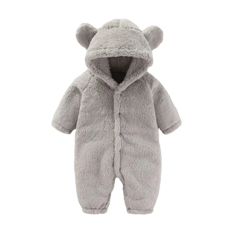 Kinder Teddy-Overall mit Kapuze und Ohren 6