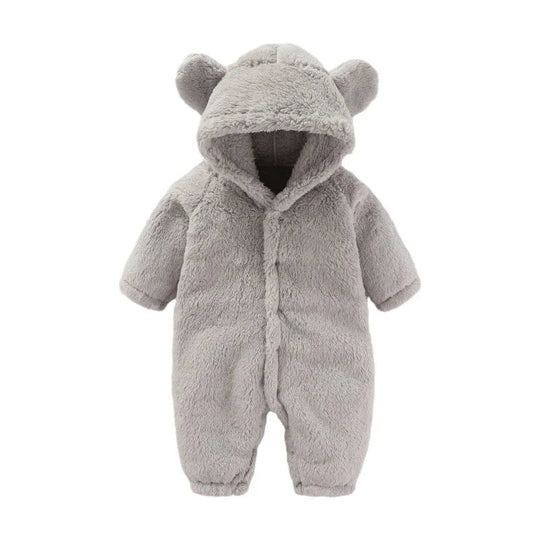 Kinder Teddy-Overall mit Kapuze und Ohren 6