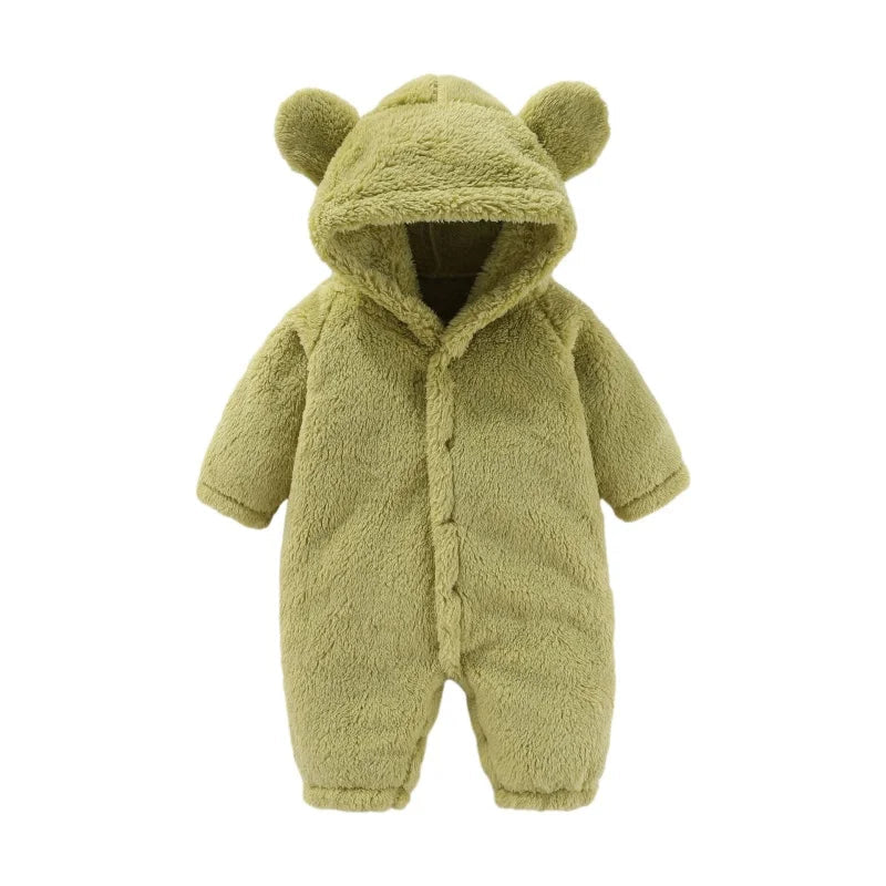 Kinder Teddy-Overall mit Kapuze und Ohren 7
