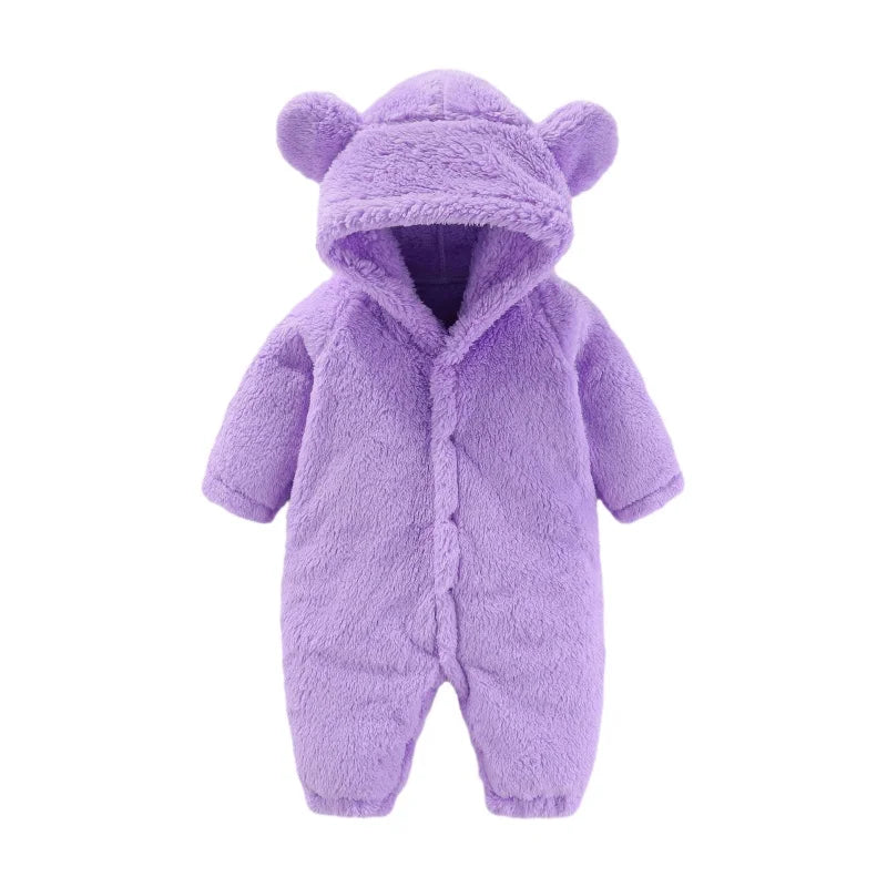 Kinder Teddy-Overall mit Kapuze und Ohren 8