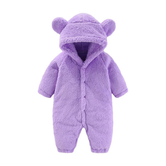Kinder Teddy-Overall mit Kapuze und Ohren 8