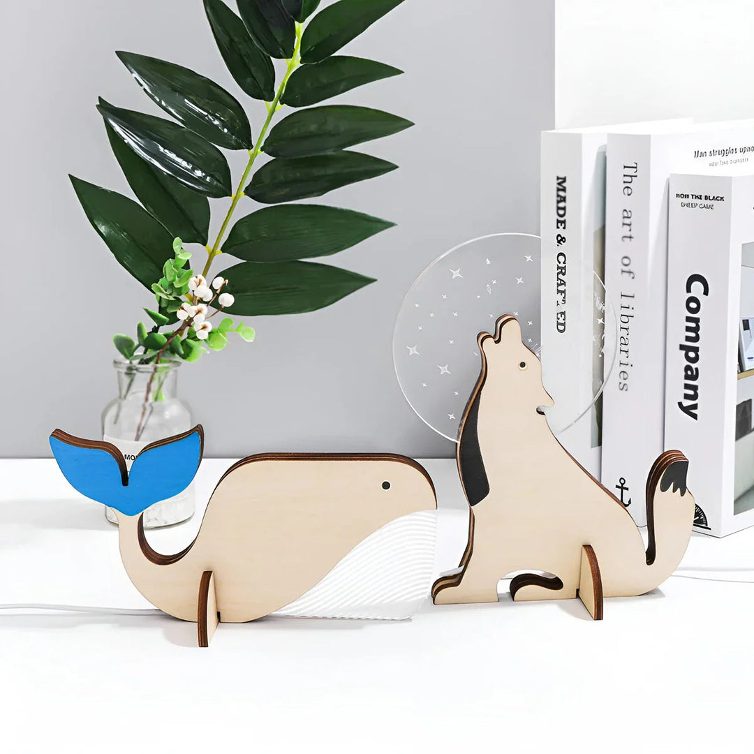 Kinder Tischlampe WildGlow mit Tiermotiven 2