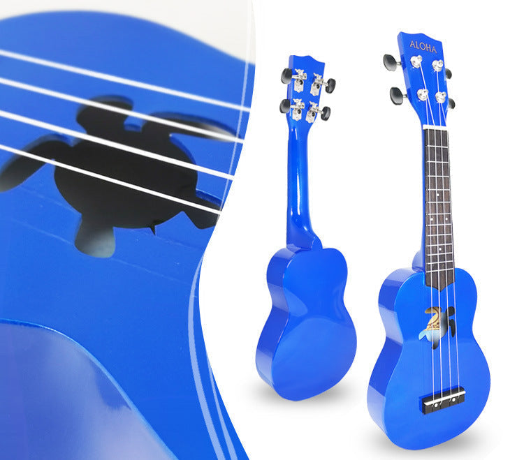 Kinder Ukulele Bunt mit Sternförmigem Schallloch 10
