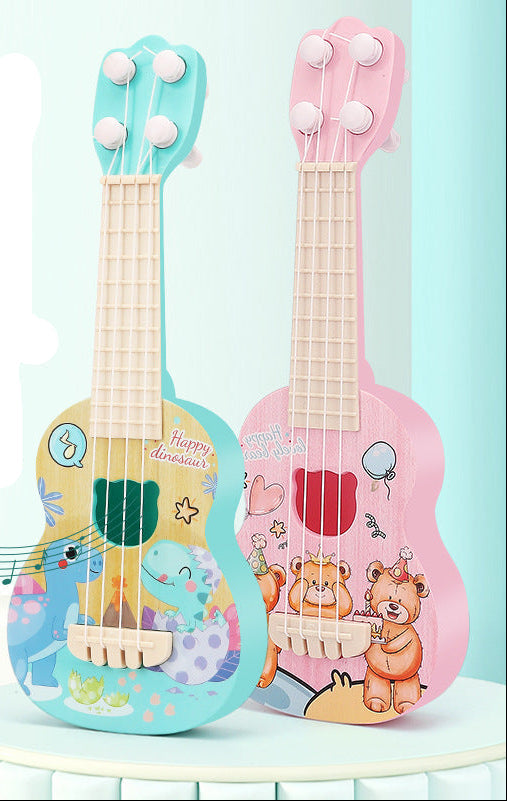 Kinder Ukulele Spielzeug mit Bärendesign für Anfänger 0