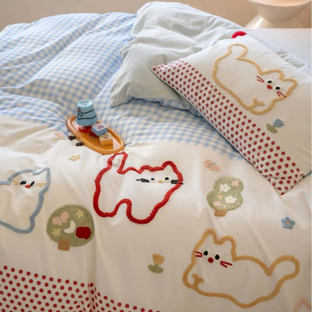 Kinder Wendebettwäsche-Set mit Elefanten- und Patchwork-Design 1