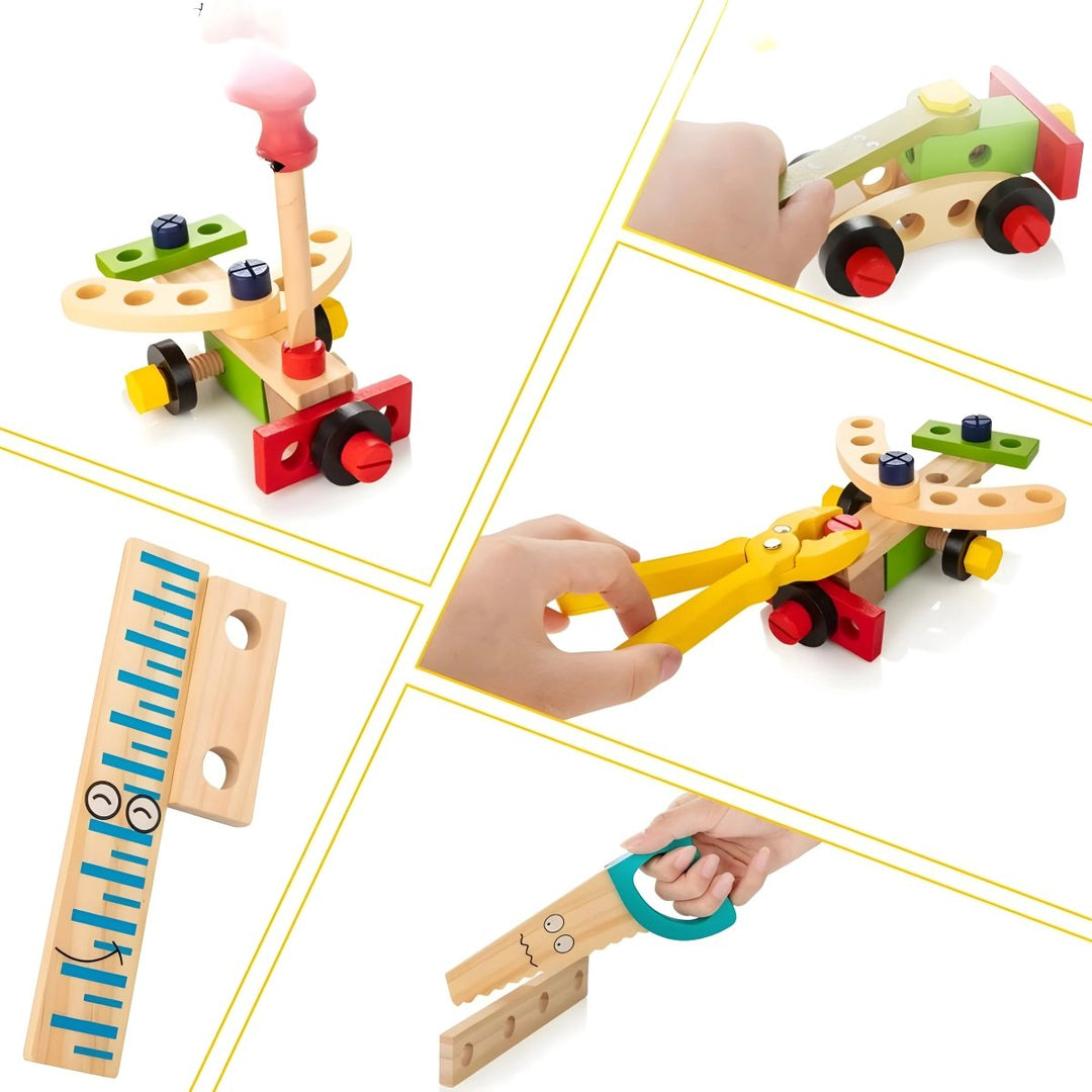 Kinder Werkzeugkoffer Montessori für frühe Bauprojekte 4