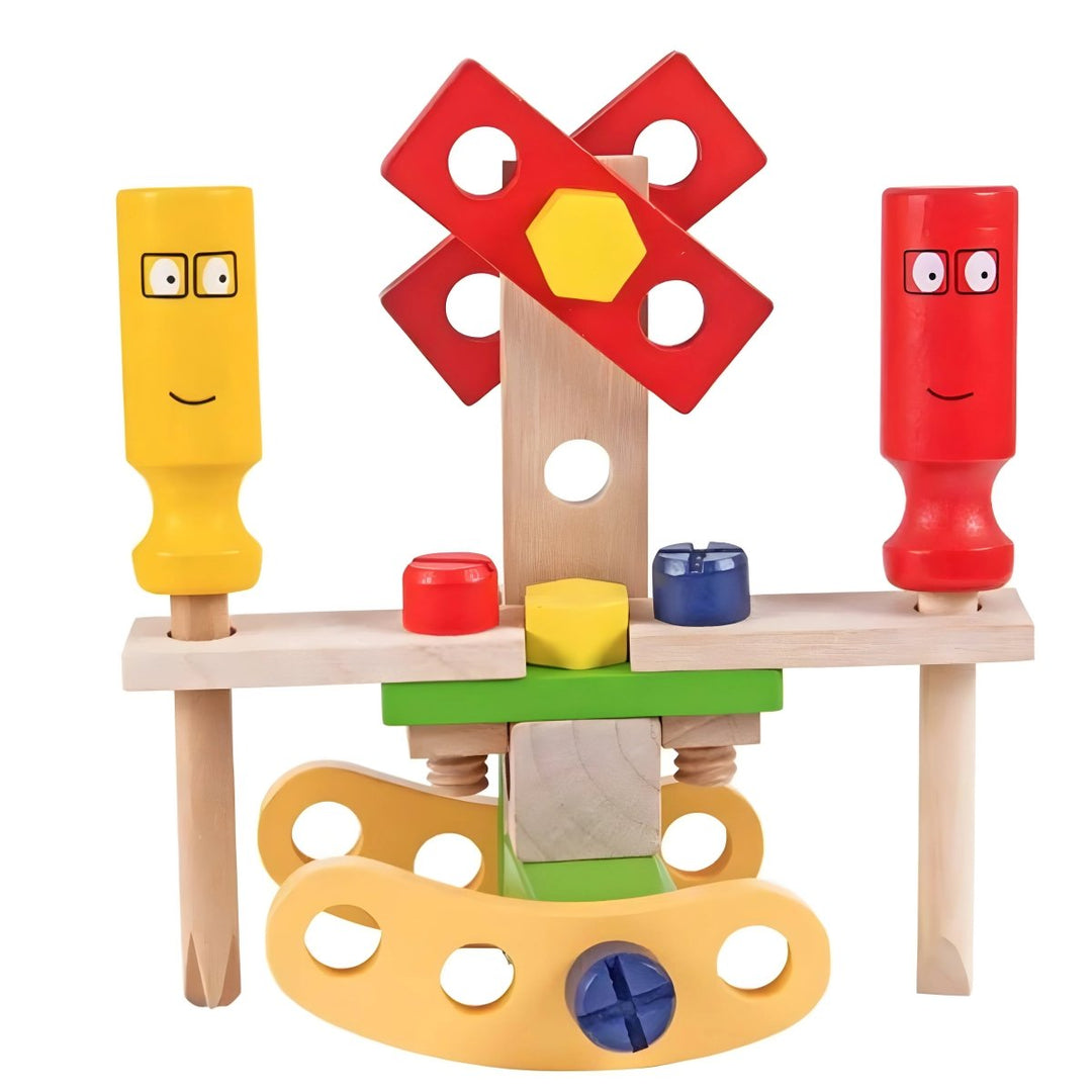 Kinder Werkzeugkoffer Montessori für frühe Bauprojekte 5