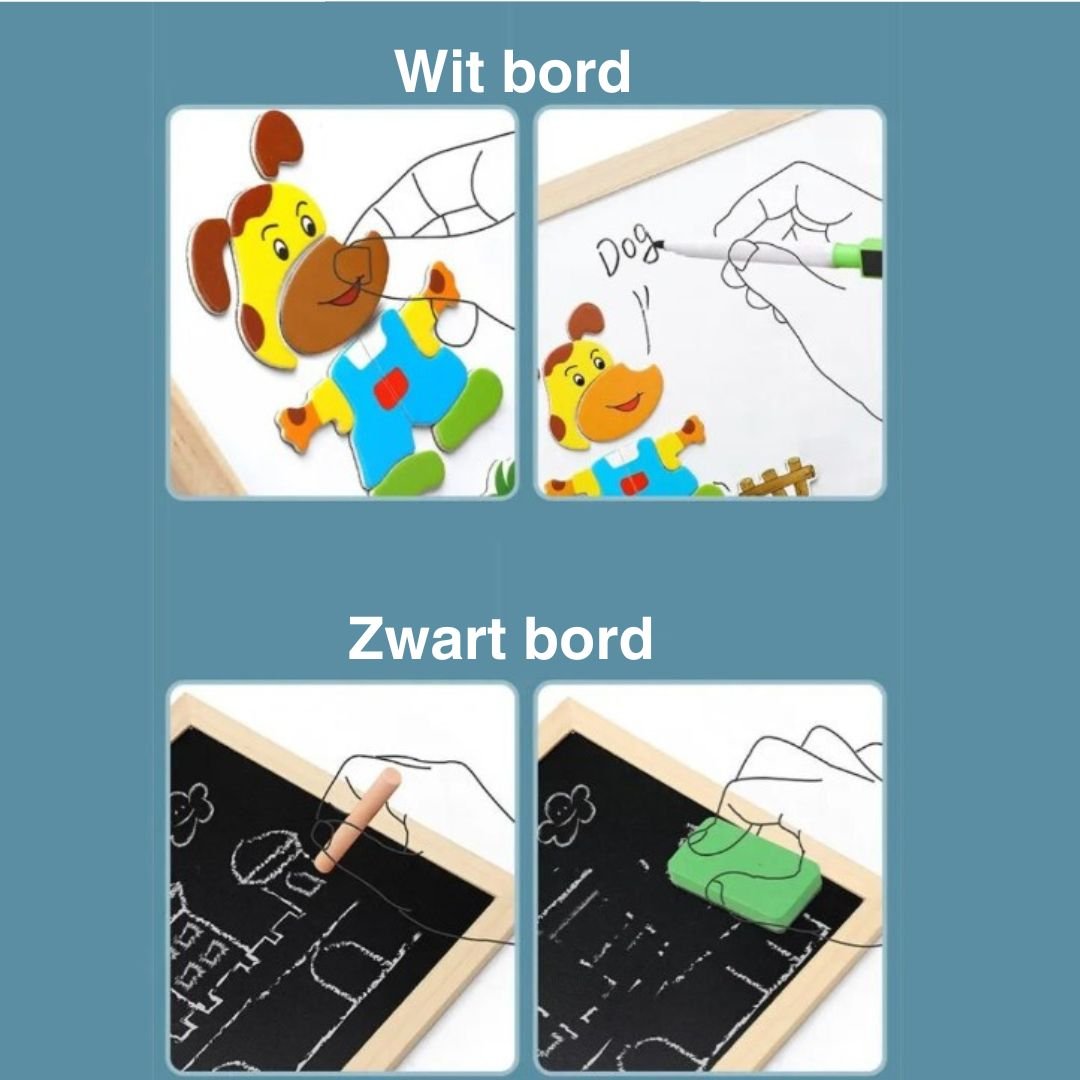 Kinder Zeichenbrett Set Beidseitig 4
