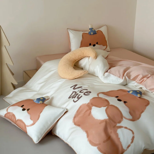 Kinderbettwäsche-Set mit Dinosaurier-Motiv für Jungen und Mädchen 2