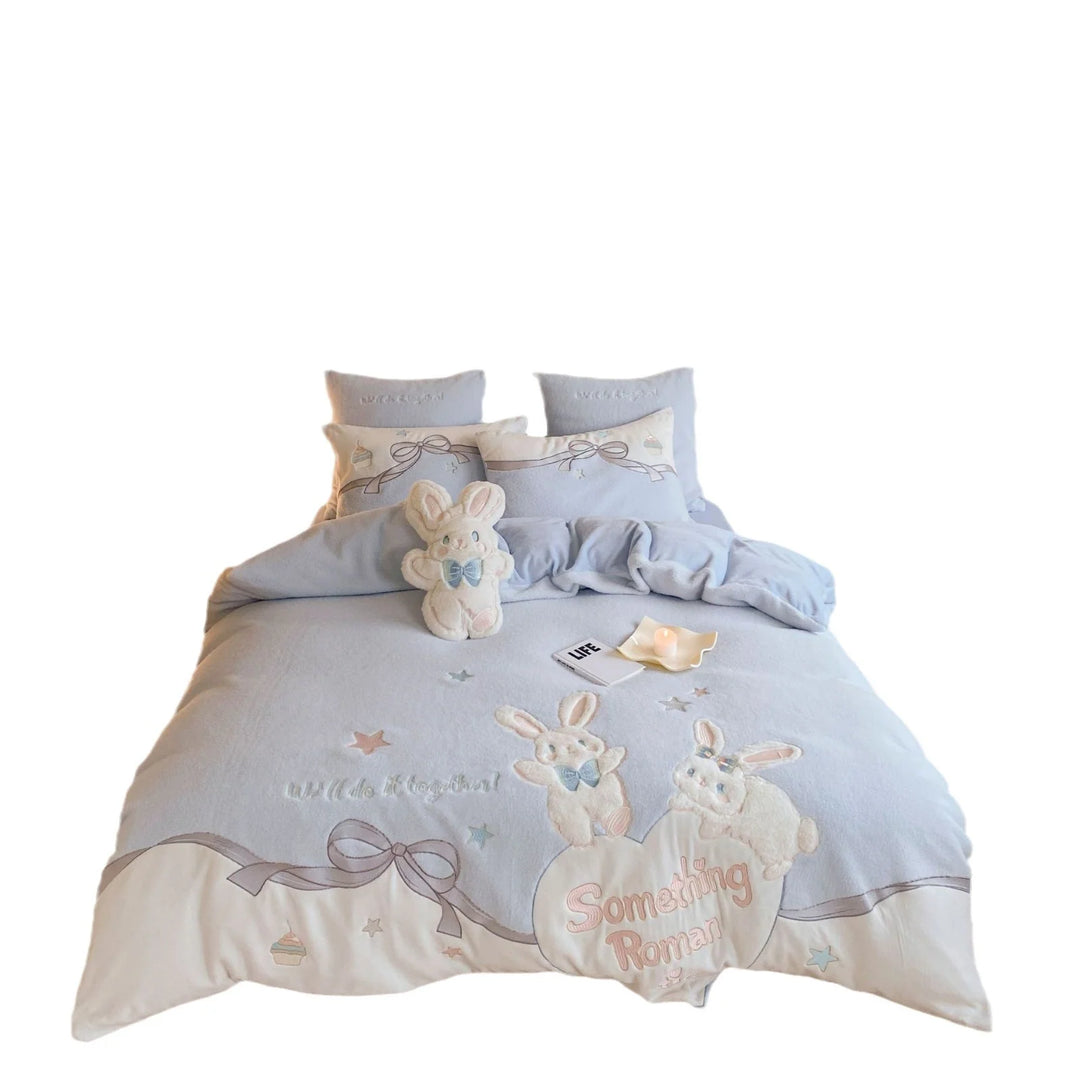 Kinderbettwäsche-Set mit Kuschelmotiven für Mädchen und Jungen 5