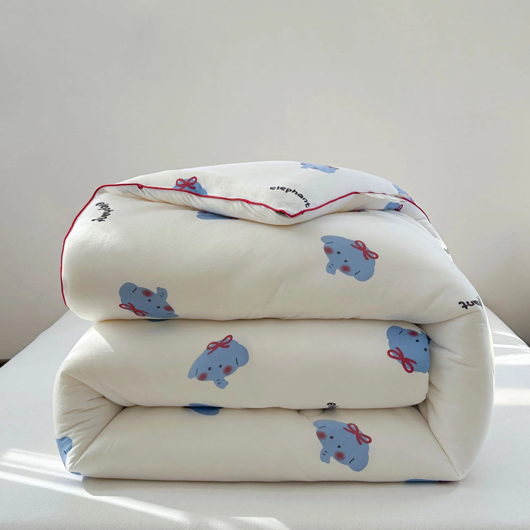 Kinderbettwäsche-Set mit Tiermotiven und gesteppter Decke 16