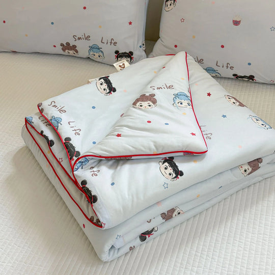 Kinderbettwäsche-Set mit Tiermotiven und gesteppter Decke 17